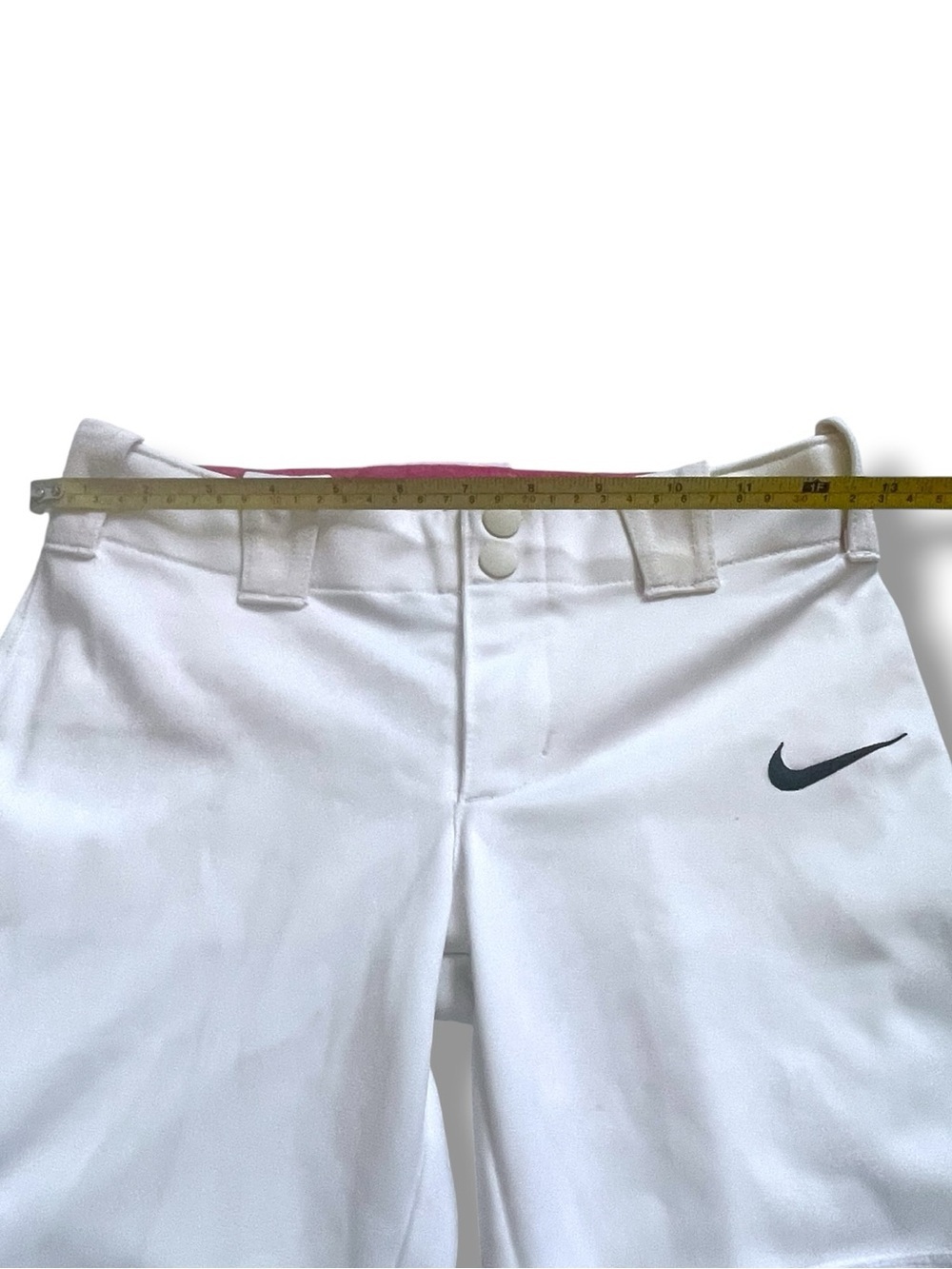 Nike Softball Pants White Knicker Stretch Athletic Uniform Pants Y2K Sporty Kids - Picture 6 of 8